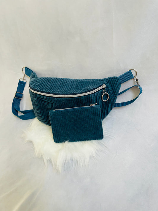Gürteltasche Cord Dunkelblau