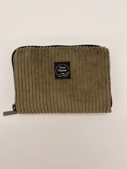 Geldbeutel Cord Oliv