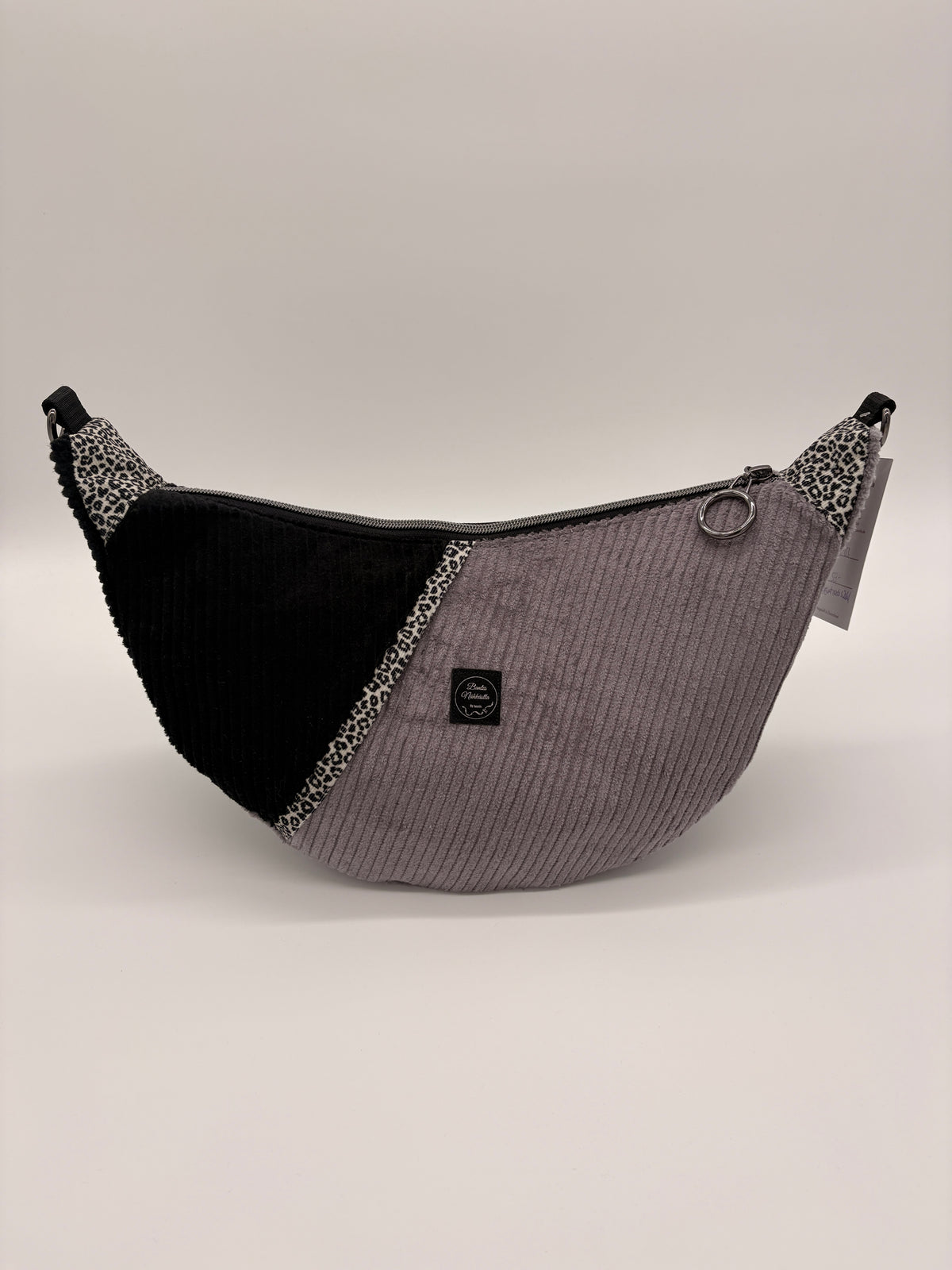 Halfmoon Bag Halfmoon Bag „Leo Mix“ – Schwarz & Grau