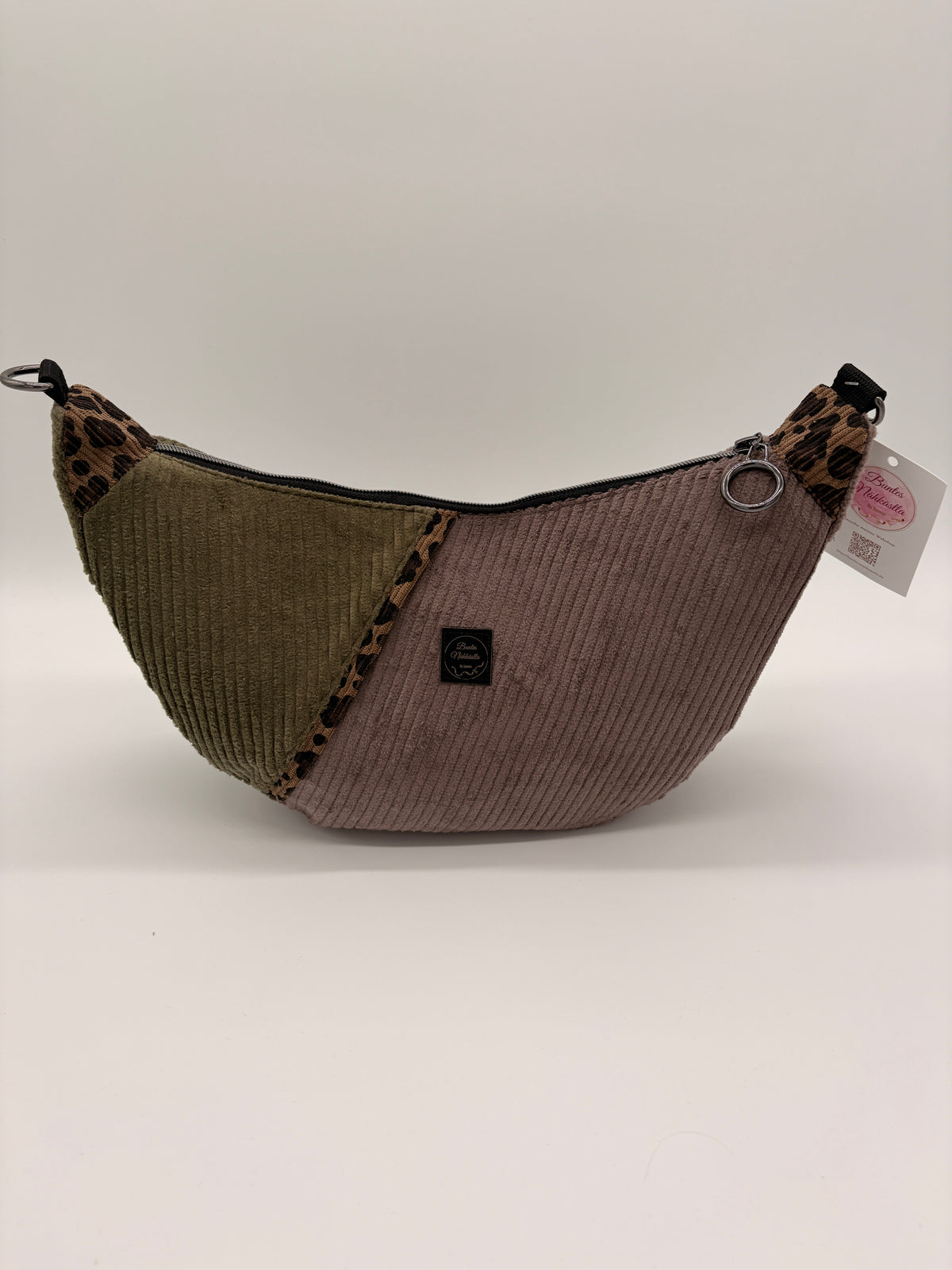 Halfmoon Bag Halfmoon Bag „Leo Mix“ – Olive & Taupe